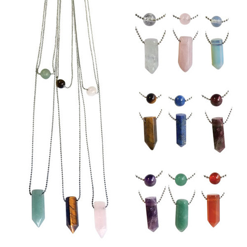 Layered Bead and Point Necklaces - Assorted (9)