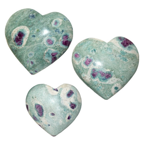 BACKORDER - Specialty Puffy Heart - Ruby Fuchsite