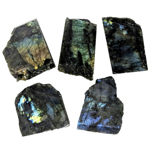 Pre-Bagged Rough Minerals - Labradorite Slab (1 lb)