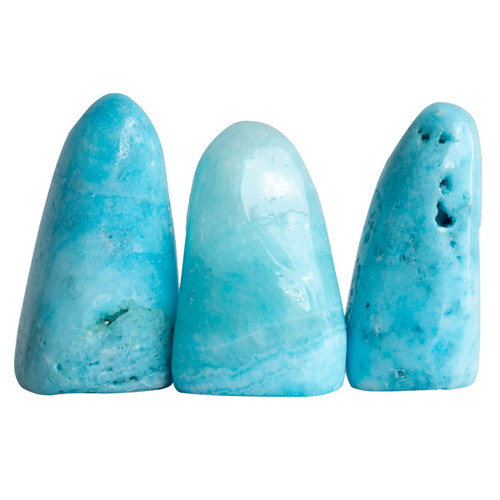 Free-form Polished Sculptures - Blue Aragonite 