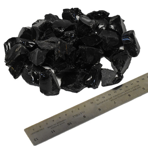 Pre-Bagged Rough Minerals - Obsidian Rough M (2.2 lb)