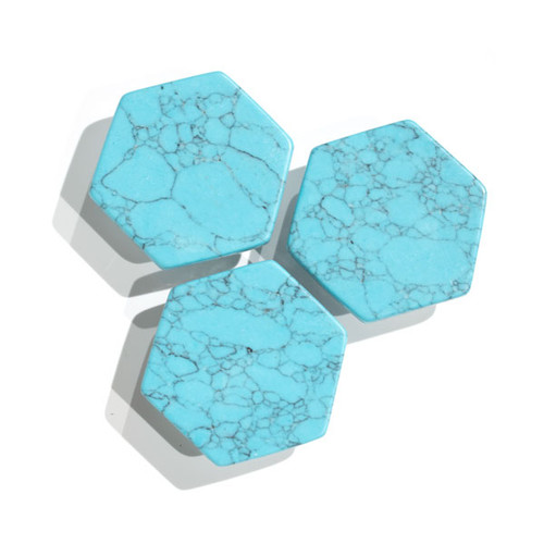 Phone Grip - Turquoise Howlite Hexagon
