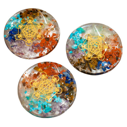 Phone Grip - Chakra Orgone with Metatrons Cube
