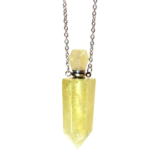 Gemstone Perfume Necklace - Citrine
