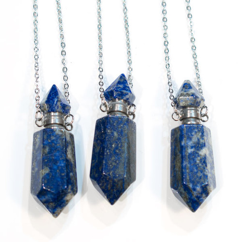 Gemstone Perfume Necklace - Lapis Lazuli