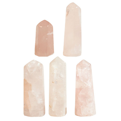 Tiny Polished Points - Rose Quartz (5) Tiny Polished Points - Rose Quartz (5)