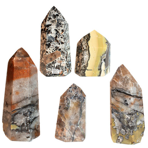 Polished Point - Mosaic Chalcedony - Large