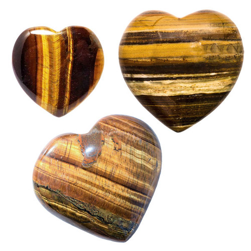 Specialty Puffy Heart - Gold Tigereye