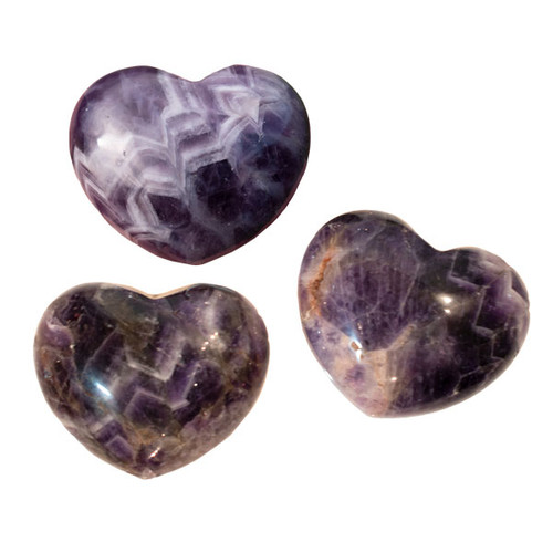 BACKORDER - Puffy Heart Stones - Amethyst (6)