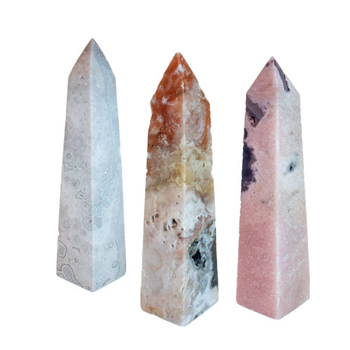 Obelisk Tower - Rose Amethyst Medium