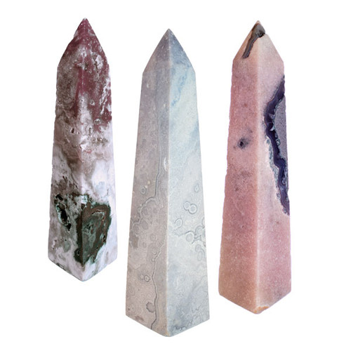Obelisk Tower - Rose Amethyst Small