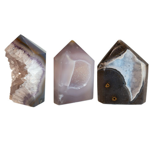 Polished Point - Agate with Druze Medium