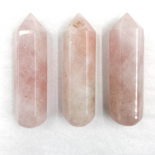 Faceted Crystal Wands - Rose Quartz (3)