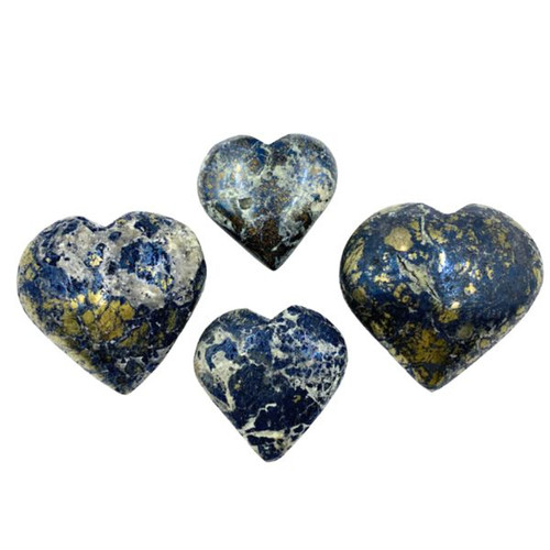 Specialty Puffy Hearts - Covellite with Pyrite Medium