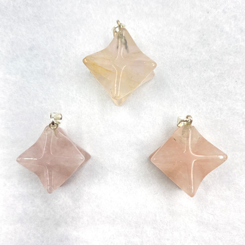 Merkaba Pendant - Rose Quartz
