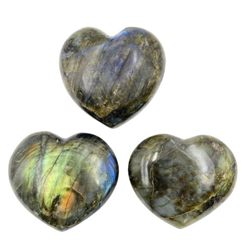 Specialty Puffy Heart - Labradorite Large