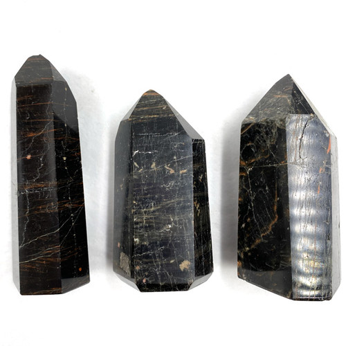 Polished Point - Black Tourmaline with Iron - Medium
