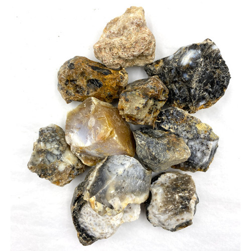 Pre-Bagged Rough Minerals - Dendritic Chalcedony (2.2 lb)