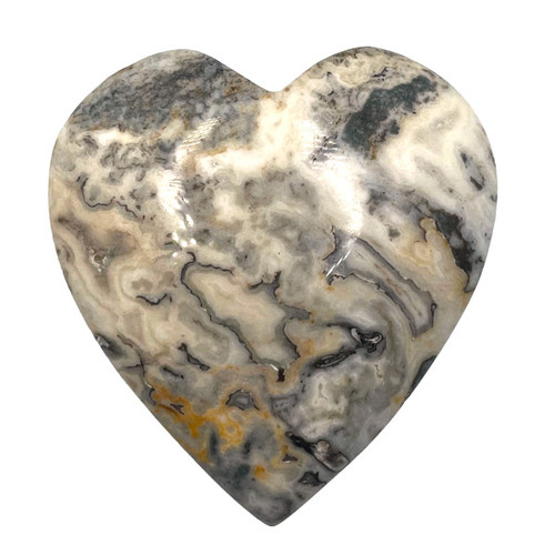 Specialty Puffy Heart - Chalcedony with Inclusions Specialty Puffy Heart - Chalcedony with Inclusions