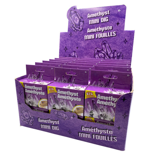 Dig-it-out Kit - Amethyst Cluster Display (36/display)