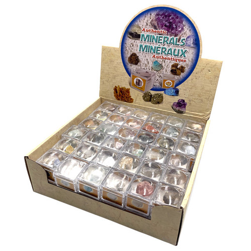 Magnifying Boxes - Authentic Minerals Display (72/display)