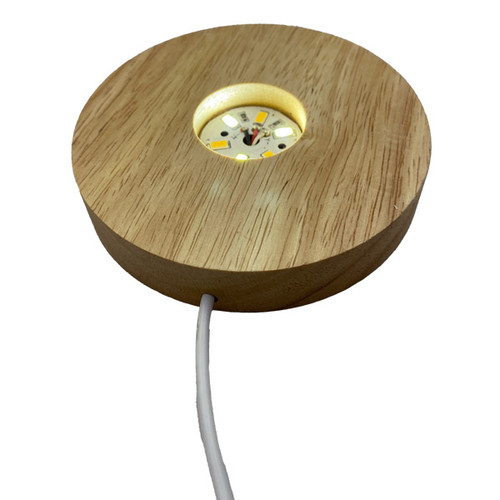 LED Wood Base Display Stand - White