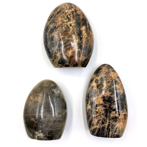 Free-form Polished Sculptures - Black Moonstone