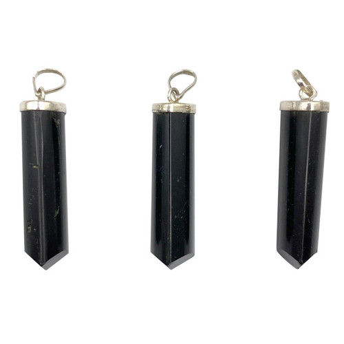 Black Tourmaline Pendant - Polished Point