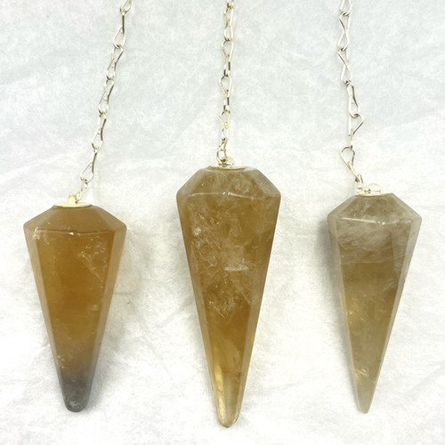 Faceted Pendulum - Natural Citrine