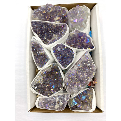 Boxed - Angel Aura Amethyst Clusters (1.3 kg)