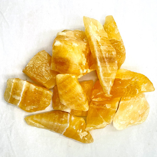 Pre-Bagged Rough Minerals - Orange Calcite Medium (1 lb)  Pre-Bagged Rough Minerals - Orange Calcite Medium (1 lb)