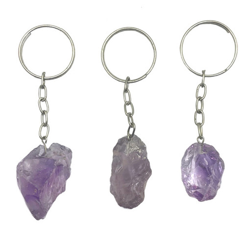 Mineral Keychains - Amethyst Rough (12)