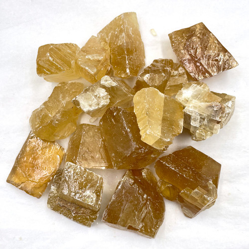 Pre-Bagged Rough Minerals - Honey Calcite Medium (1 lb)  Pre-Bagged Rough Minerals - Honey Calcite Medium (1 lb)