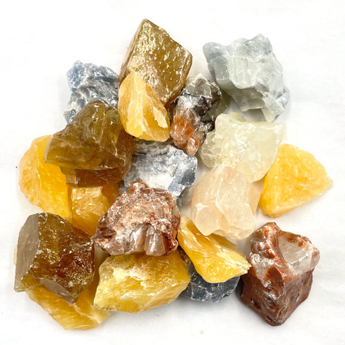 Pre-Bagged Rough Minerals - Assorted Calcite Large (1 lb)