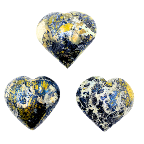 Specialty Puffy Hearts - Covellite with Pyrite Large