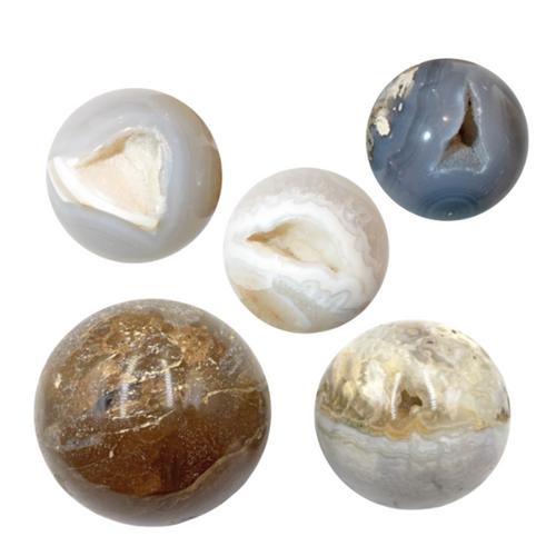 BACKORDER - Gemstone Spheres - Agate Geode Medium