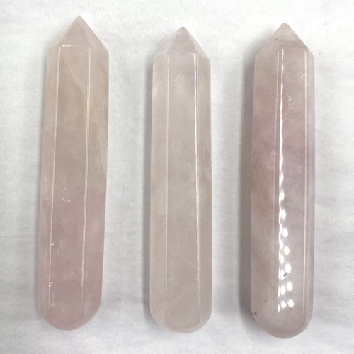 Faceted Crystal Wands - Rose Quartz
