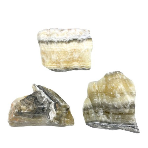 Black Onyx and Yellow Calcite Zebra Decorators