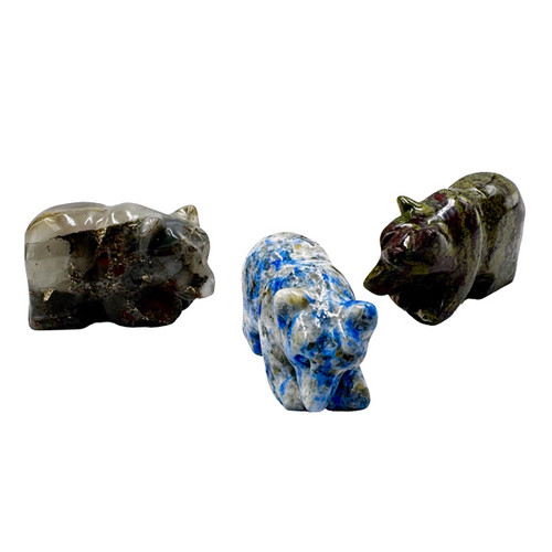 BACKORDER - Carved Pocket Stone Bears - Assorted Types