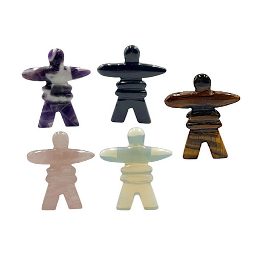 Carved Pocket Stone Inukshuks - Assorted Types