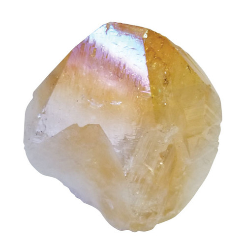 Cut Base Top Polish Point - Citrine Angel Aura - Med/Large