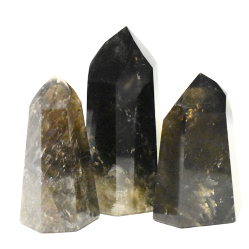 Polished Point - Smokey Quartz Dark XL