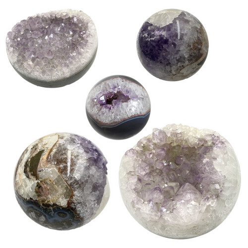 Gemstone Spheres - Amethyst Geode Large