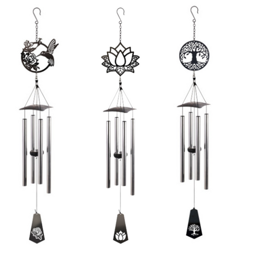 Black Laser Cut Wind Chime - Assorted 6