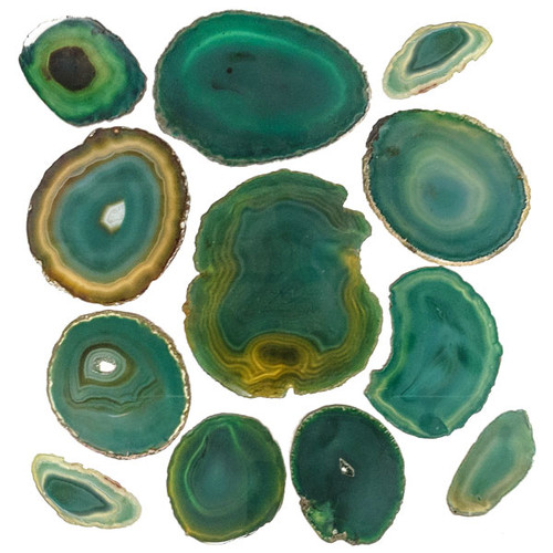 Agate Slab - Green (3.3 to 3.8") Agate Slab - Green (3.3 to 3.8")