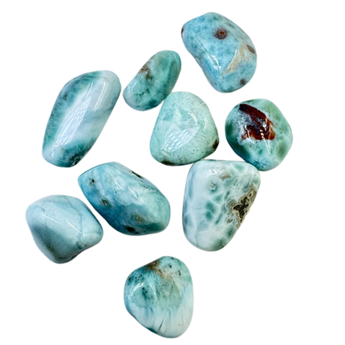 Larimar Tumbled Stones - A Grade Caribbean Blue Gemstones (20 g Bag)