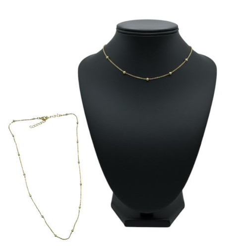 Chain - Bead station chain, Gold Colour 