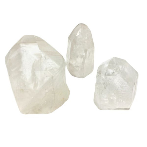 Cut Base Top Polish Point - Clear Quartz - Medium / Large