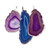 Agate Slice Pendant - Assorted (3)