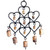 Rustic Cow Bells in Hearts Wind Chime (10 inch)